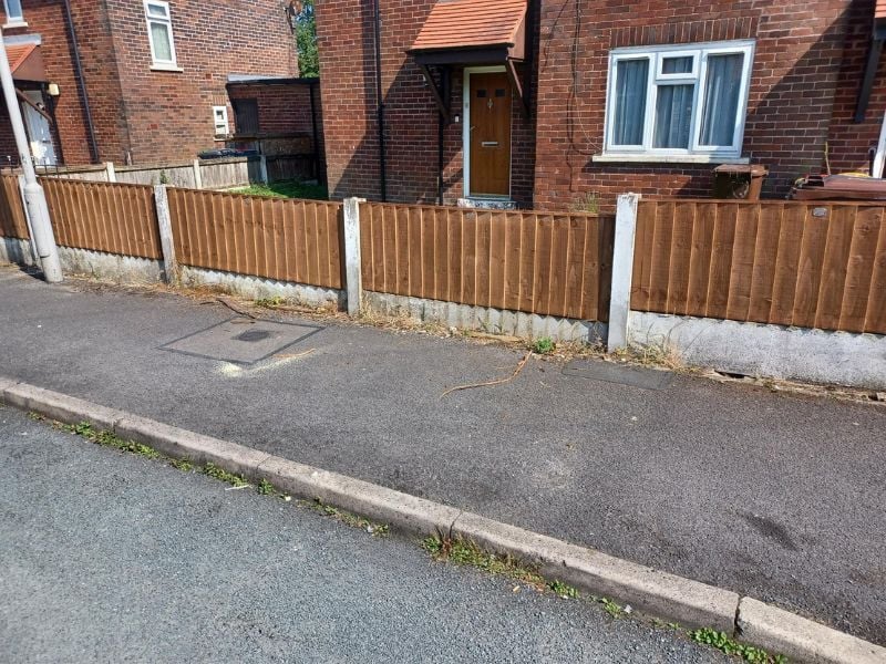 Newly fitted fence panels
