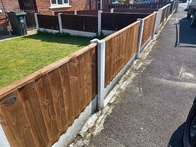 Newly fitted fence panels