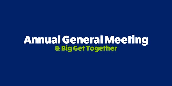 Text that reads Annual General Meeting & Big Get Together. This event is not available for registration yet.