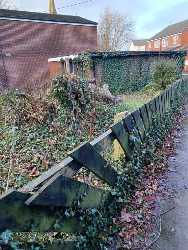 Picture of broken fencing 